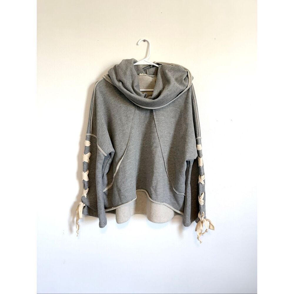 POL Lace Up Cowl Neck Hoodie - Picture 2 of 5